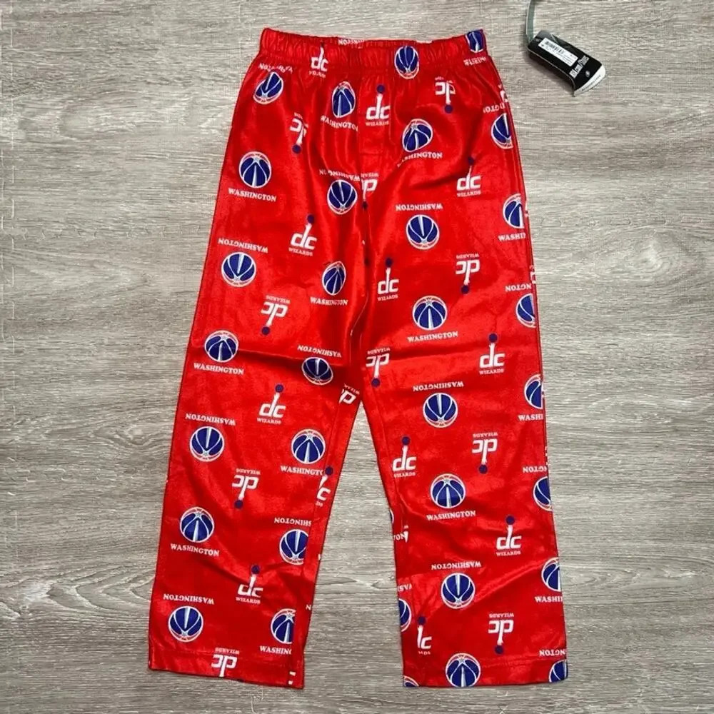NWT Washington Wizards NBA Kids Pajama Pants Red Basketball Fan Gear‎ Size Large